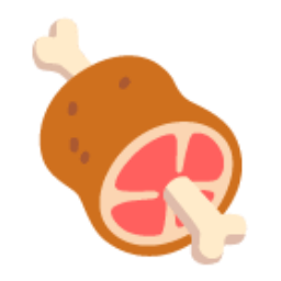 Meat On Bone u1f356 Icon 256 x 256