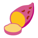 Roasted Sweet Potato u1f360 Icon 128 x 128