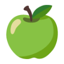 Green Apple u1f34f Icon 128 x 128