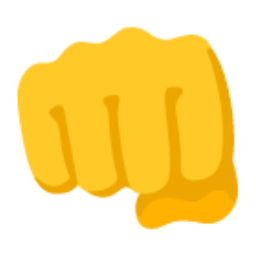 Fisted Hand Sign u1f44a Icon 256 x 256