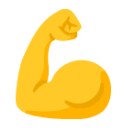 Flexed Biceps u1f4aa Icon 128 x 128