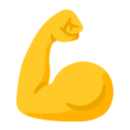 Flexed Biceps u1f4aa Icon 256 x 256