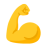 Flexed Biceps u1f4aa Icon 48 x 48