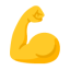 Flexed Biceps u1f4aa Icon 64 x 64