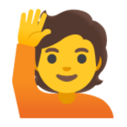 Happy Person Raising One Hand u1f64b Icon 256 x 256