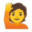 Happy Person Raising One Hand u1f64b Icon 64 x 64