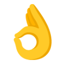 Ok Hand Sign u1f44c Icon 128 x 128