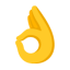 Ok Hand Sign u1f44c Icon 64 x 64