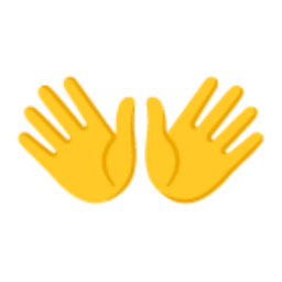 Open Hands Sign u1f450 Icon 256 x 256