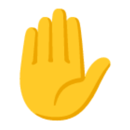 Raised Hand u270b Icon 256 x 256