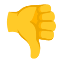 Thumbs Down Sign u1f44e Icon 256 x 256