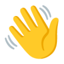 Waving Hand Sign u1f44b Icon 128 x 128