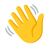 Waving Hand Sign u1f44b Icon 48 x 48