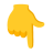 White Down Pointing Backhand Index u1f447 Icon 48 x 48