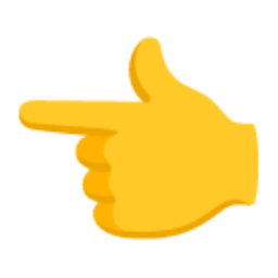 White Left Pointing Backhand Index u1f448 Icon 256 x 256