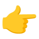 White Right Pointing Backhand Index u1f449 Icon 128 x 128