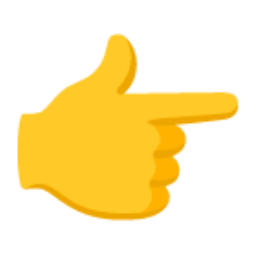 White Right Pointing Backhand Index u1f449 Icon 256 x 256