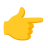 White Right Pointing Backhand Index u1f449 Icon 48 x 48