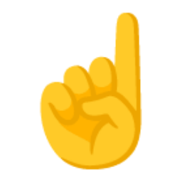 White Up Pointing Index u261d Icon 256 x 256