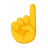 White Up Pointing Index u261d Icon 48 x 48