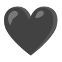 Black Heart u1f5a4 Icon 128 x 128
