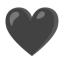 Black Heart u1f5a4 Icon 64 x 64