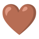 Brown Heart u1f90e Icon 128 x 128