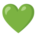 Green Heart u1f49a Icon 128 x 128