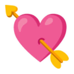 Heart With Arrow u1f498 Icon 256 x 256