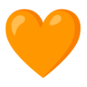 Orange Heart u1f9e1 Icon 128 x 128