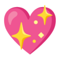 Sparkling Heart u1f496 Icon 256 x 256