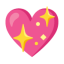 Sparkling Heart u1f496 Icon 64 x 64