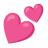 Two Hearts u1f495 Icon 48 x 48