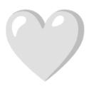 White Heart u1f90d Icon 128 x 128