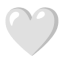 White Heart u1f90d Icon 64 x 64