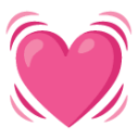 Beating Heart u1f493 Icon 128 x 128