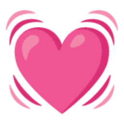 Beating Heart u1f493 Icon 256 x 256