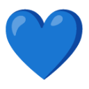 Blue Heart u1f499 Icon 128 x 128