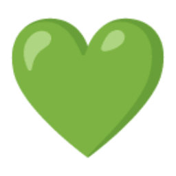 Green Heart u1f49a Icon 256 x 256