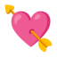 Heart With Arrow u1f498 Icon 64 x 64