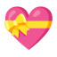 Heart With Ribbon u1f49d Icon 64 x 64