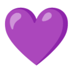 Purple Heart u1f49c Icon 256 x 256