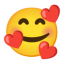 Smiling Face With Hearts u1f970 Icon 64 x 64