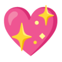 Sparkling Heart u1f496 Icon 128 x 128