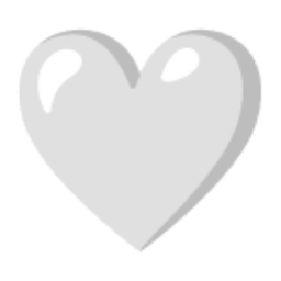 White Heart u1f90d Icon 256 x 256