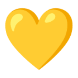 Yellow Heart u1f49b Icon 256 x 256