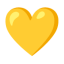 Yellow Heart u1f49b Icon 64 x 64