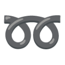 Double Curly Loop u27bf Icon 128 x 128