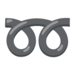 Double Curly Loop u27bf Icon 256 x 256