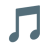 Musical Note u1f3b5 Icon 48 x 48